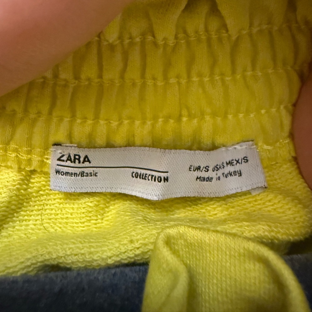 3 for $15 Zara Bright Yellow Off the Shoulder Ruffle Top Neon Y2K Summer Bright - Picture 7 of 8